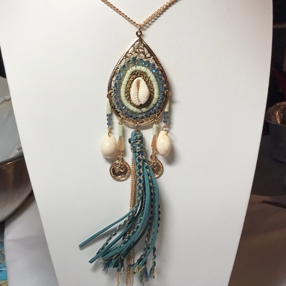 Tassel necklace, for the love of mercy, rose gold tone NWT